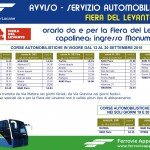 Corse speciali in bus per la Fiera del Levante